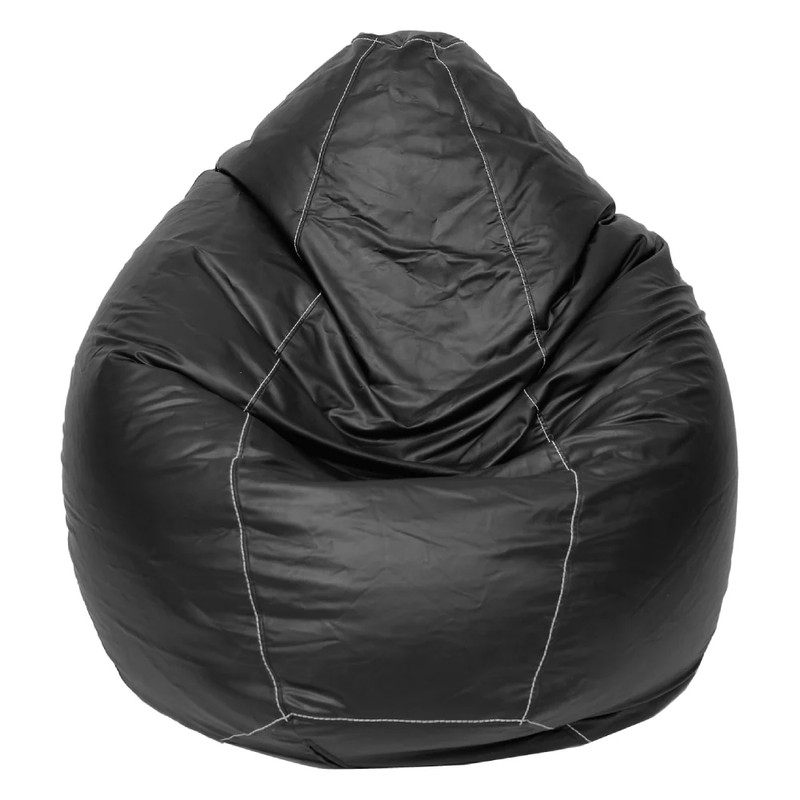 Lazy Panda Handmade Leather Gaming Bean Bags - Black - مقعد جلدي